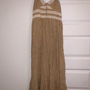 Floral Maxi Dress with Lace Detail